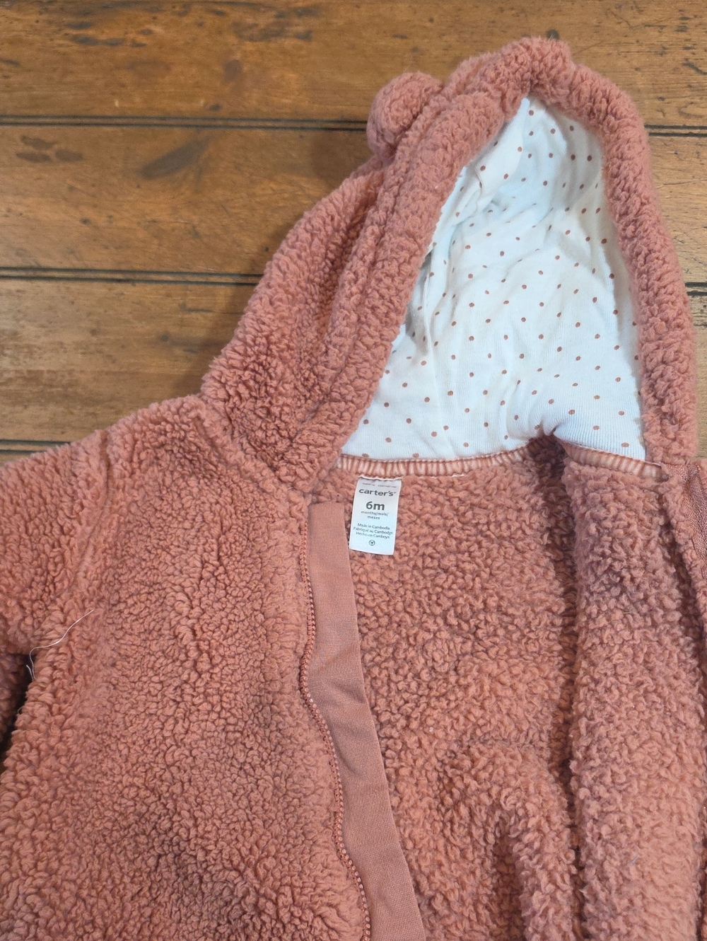 Carter's Plush Sherpa Hooded Jacket - Rosewood
